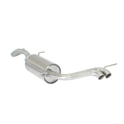 Silencieux arrière en inox avec 2 sorties rondes centrales 60 mm