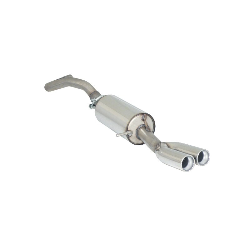 Silencieux arrière en inox avec 2 sorties rondes 70 mm - Modifier le pare-chocs d'origine