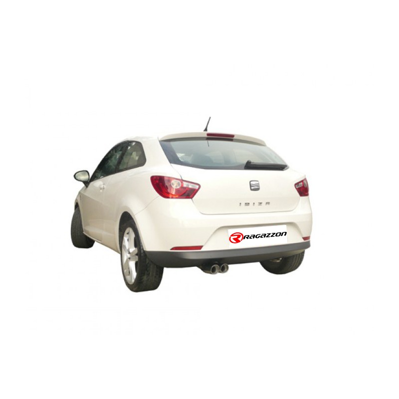 Silencieux arrière en inox avec 2 sorties rondes 70 mm - Modifier le pare-chocs d'origine