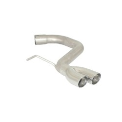 Tube arrière groupe n en inox avec 2 sorties rondes Sport Line 70 mm décalées