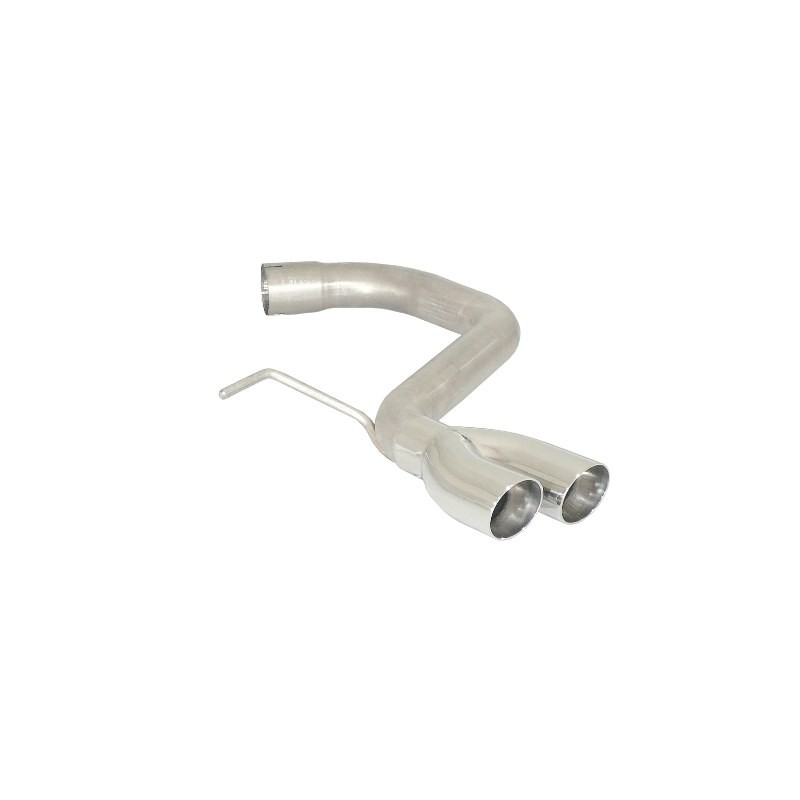 Tube arrière groupe n en inox avec 2 sorties rondes Sport Line 70 mm décalées
