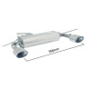 Silencieux arrière duplex en inox g/d avec 1 sortie ovale Sport Line 135x90 mm - Modifier le pare-chocs d'origine Silencieux arrière duplex en inox g/d avec 1 sortie ovale Sport Line 135x90 mm - Modifier le pare-chocs d'origine