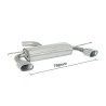 Silencieux arrière duplex en inox g/d avec 1 sortie ovale 128x80 mm - Modifier le pare-chocs d'origine Silencieux arrière duplex en inox g/d avec 1 sortie ovale 128x80 mm - Modifier le pare-chocs d'origine
