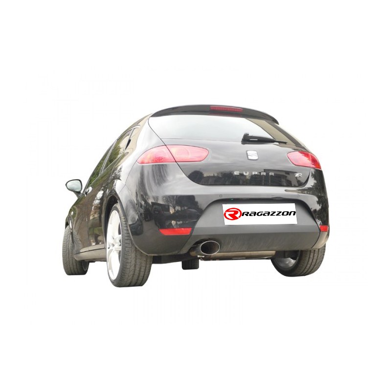 Silencieux arrière en inox avec 1 sortie ovale Sport Line 135x90 mm