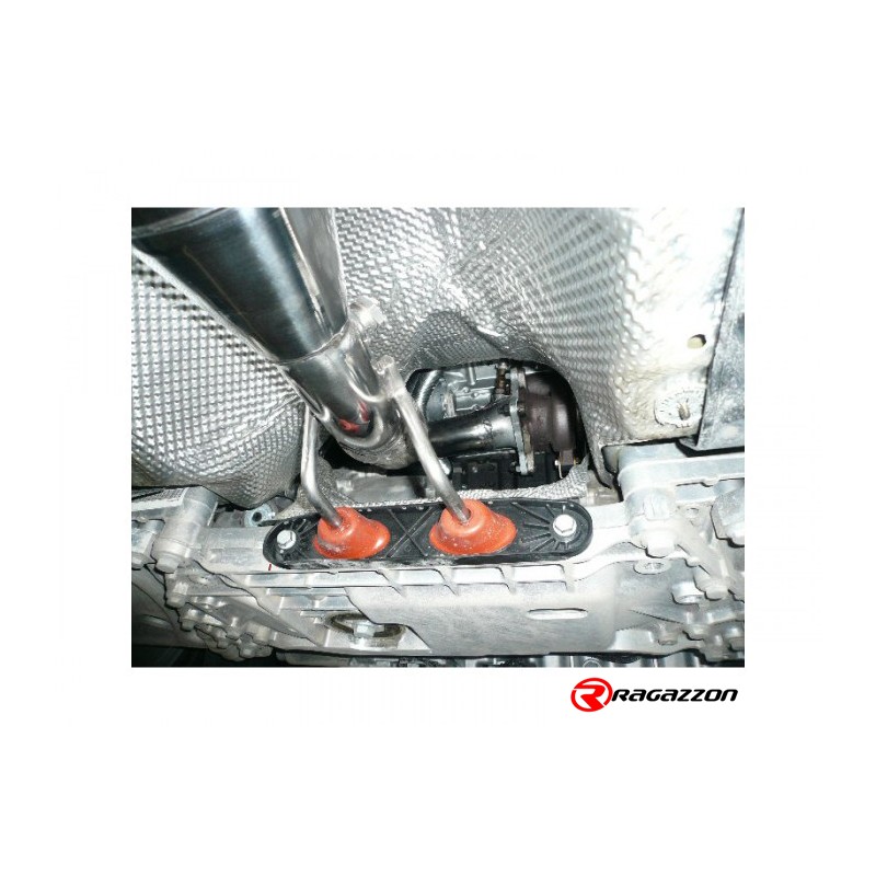 Silencieux arrière en inox avec 1 sortie ovale Sport Line 135x90 mm