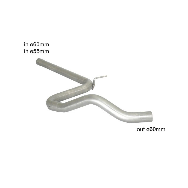 Tube intermédiaire en inox - Ligne avec diamètre majoré 60 mm
 Seulement pour la version sans SCR / AdBlue