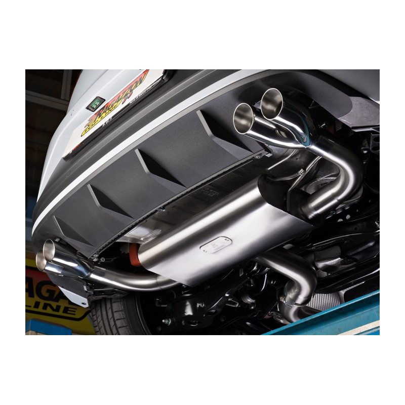 Silencieux intermédiaire en inox  
 Ligne avec diamètre majoré 76 mm