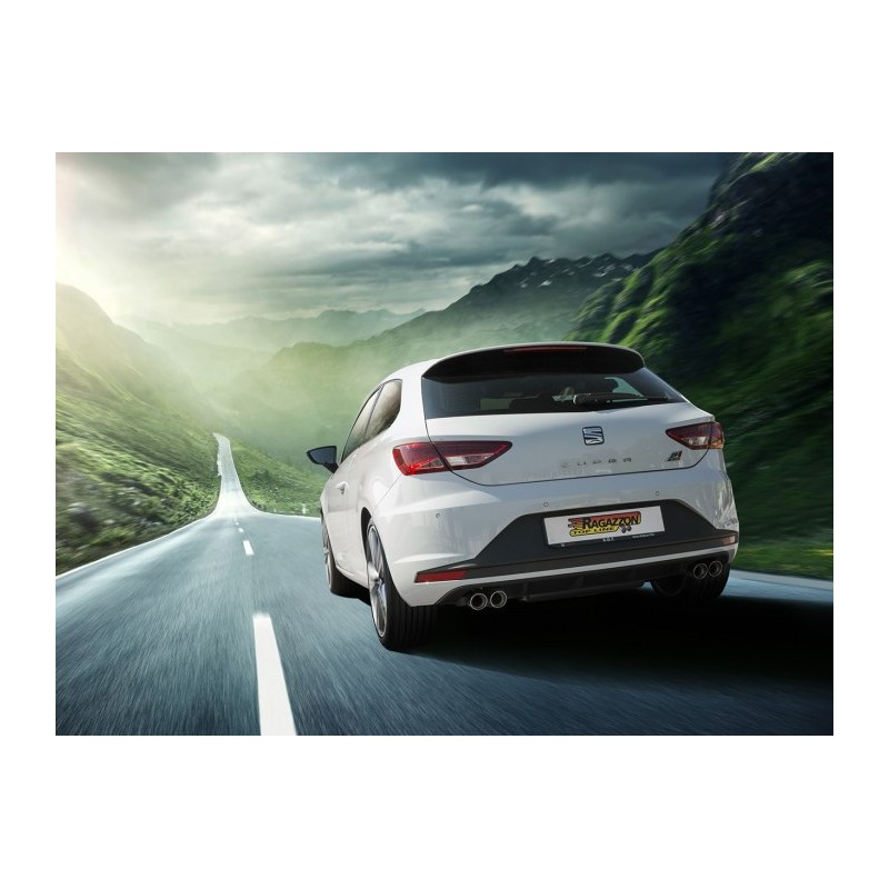 Silencieux intermédiaire en inox  
 Ligne avec diamètre majoré 76 mm