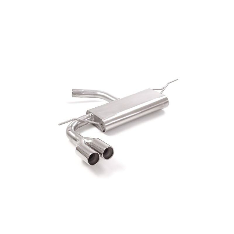 Silencieux arrière en inox avec 2 sorties rondes 80 mm décalées
 Seulement pour la version sans SCR / AdBlue
 Ligne avec diam.