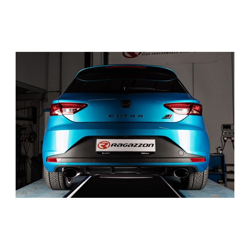 Silencieux intermédiaire en inox  
 Ligne avec diamètre majoré 76 mm