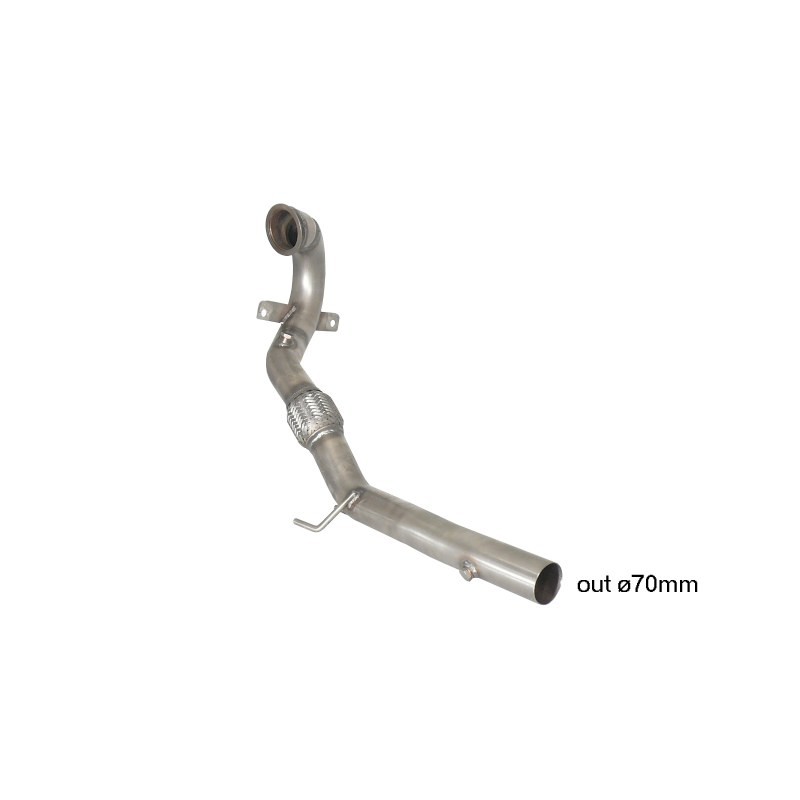 Tube remplacement cat groupe n en inox   
 Ligne avec diamètre majoré 70 mm
 Reprogrammation des modules électroniques nécess.