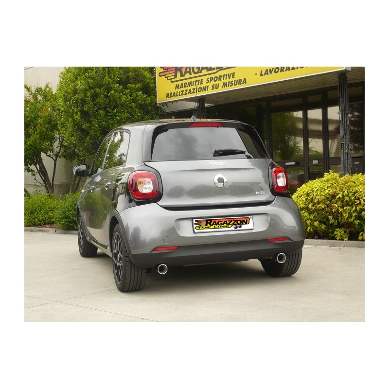 Silencieux arrière duplex en inox g/d avec sortie ronde 80 mm 