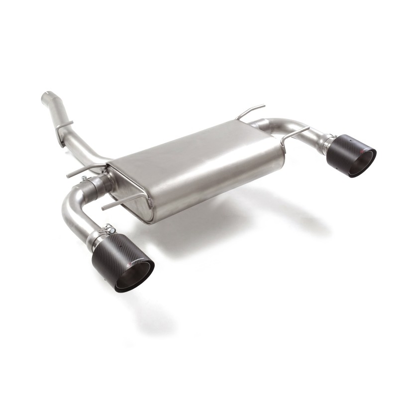 Silencieux arrière duplex en inox g/d avec sortie ronde Carbon Shot 118 mm
 Ligne avec diamètre majoré 63,5 mm 