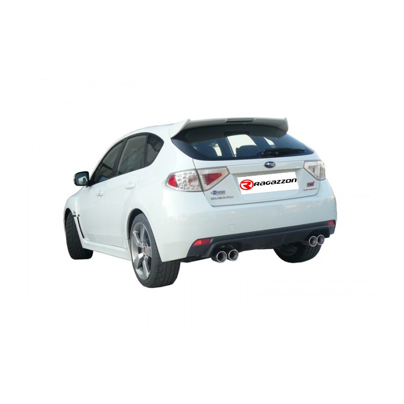 Silencieux arrière duplex en inox g/d avec 1 sortie ovale Sport Line 135x90 mm - Ligne avec diamètre majoré 70 mm