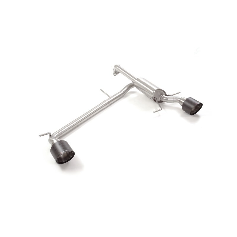 Silencieux arrière duplex en inox g/d avec sortie ronde Carbon Shot 118 mm