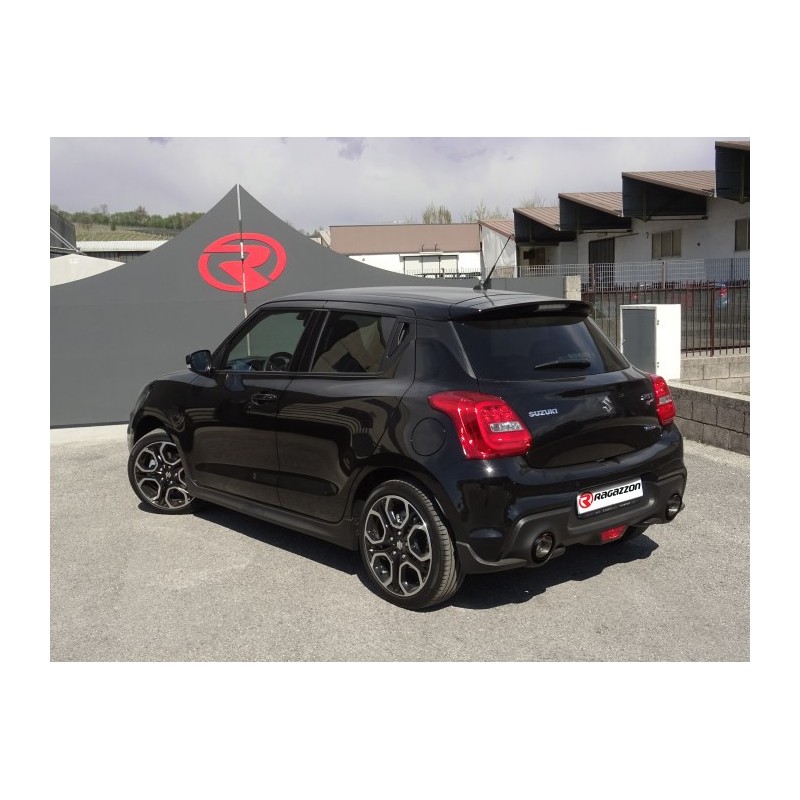 Silencieux arrière duplex en inox g/d avec sortie ronde Carbon Shot 118 mm