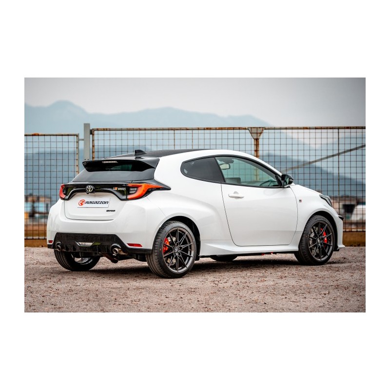 Silencieux arrière duplex groupe n en inox g/d avec 2 sortie ronde Carbon Shot 100 mm
 Ligne avec diamètre majoré 70 mm