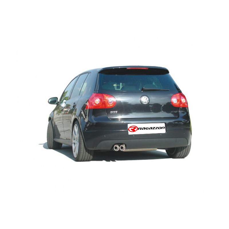 Silencieux arrière duplex en inox g/d avec 1 sortie ovale Sport Line 135x90 mm