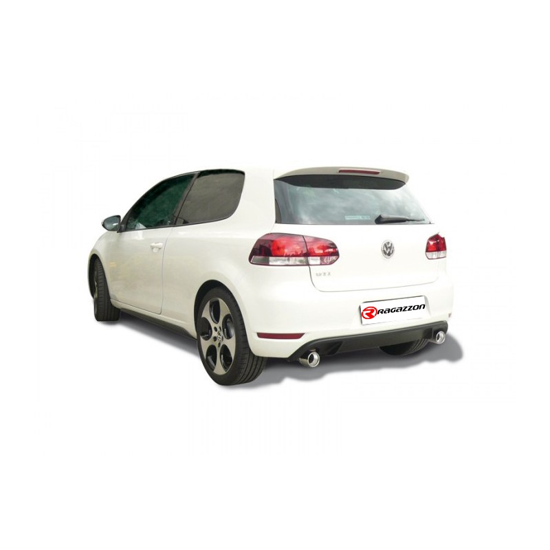 Silencieux arrière duplex en inox g/d avec 1 sortie ronde Sport Line 102 mm