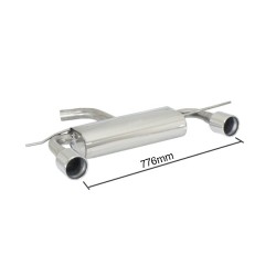 Silencieux arrière duplex en inox g/d avec 1 sortie ronde 102 mm - Modifier le pare-chocs d'origine