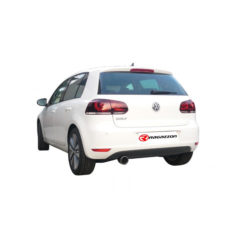 Tube arrière en inox avec 1 sortie ronde 90 mm