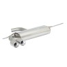 Silencieux arrière en inox avec 2 sorties rondes 80 mm décalées Silencieux arrière en inox avec 2 sorties rondes 80 mm décalées