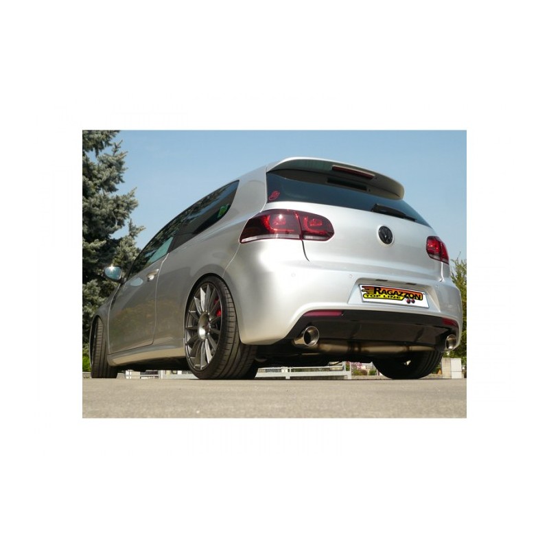 Silencieux arrière duplex en inox g/d avec sortie ronde Sport Line 102 mm - Ligne avec diamètre majoré 76 mm