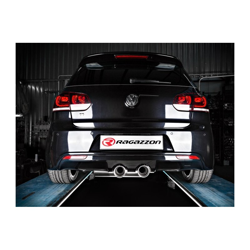 Silencieux arrière en inox avec 2 sorties ronde centrales 102 mm  
 Ligne avec diamètre majoré 76 mm