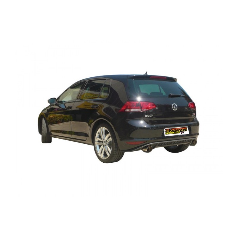 Silencieux arrière en inox avec 1 sortie ovale Sport Line 135x90 mm