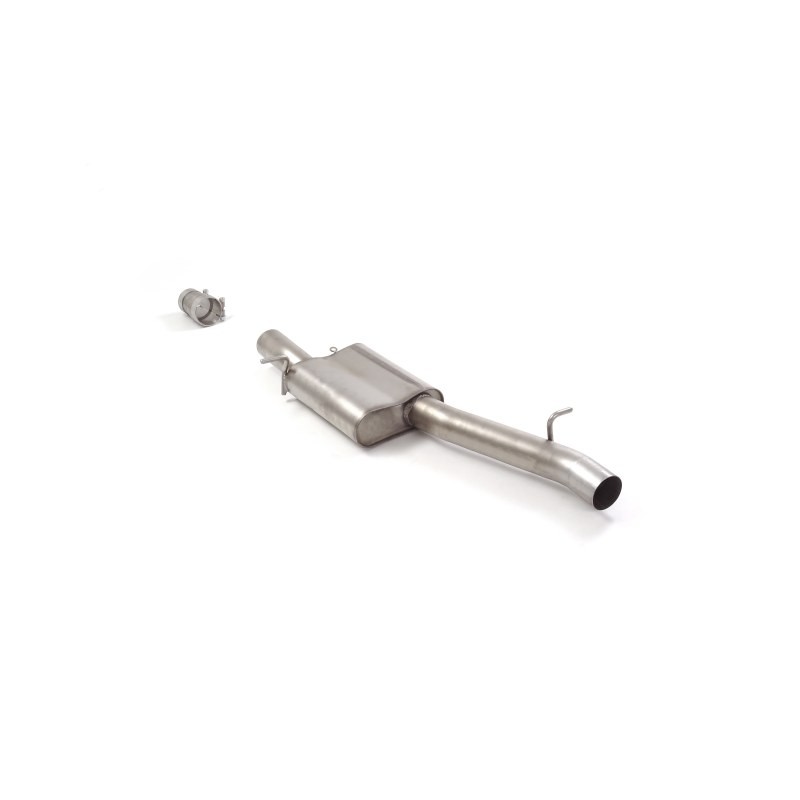 Silencieux intermédiaire en inox  
 Ligne avec diamètre majoré 76 mm