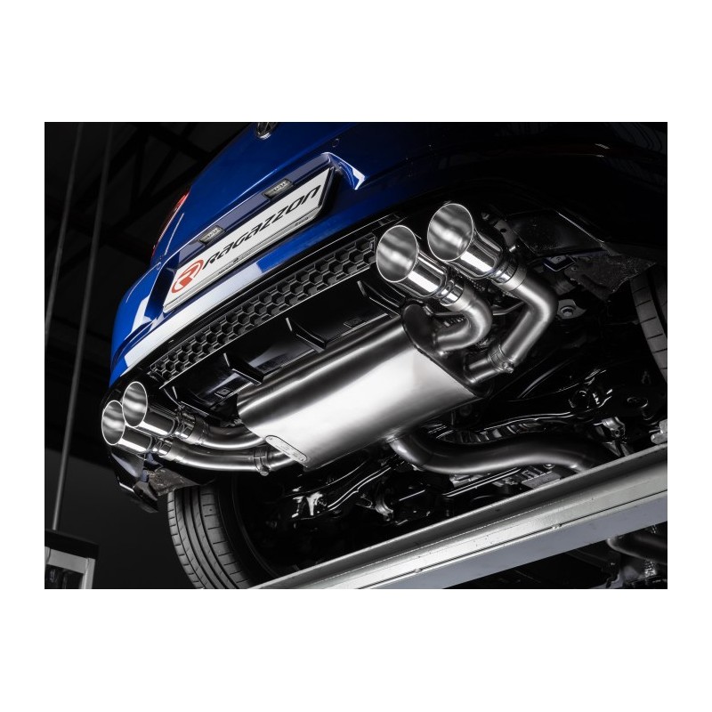 Silencieux intermédiaire en inox  
 Ligne avec diamètre majoré 76 mm