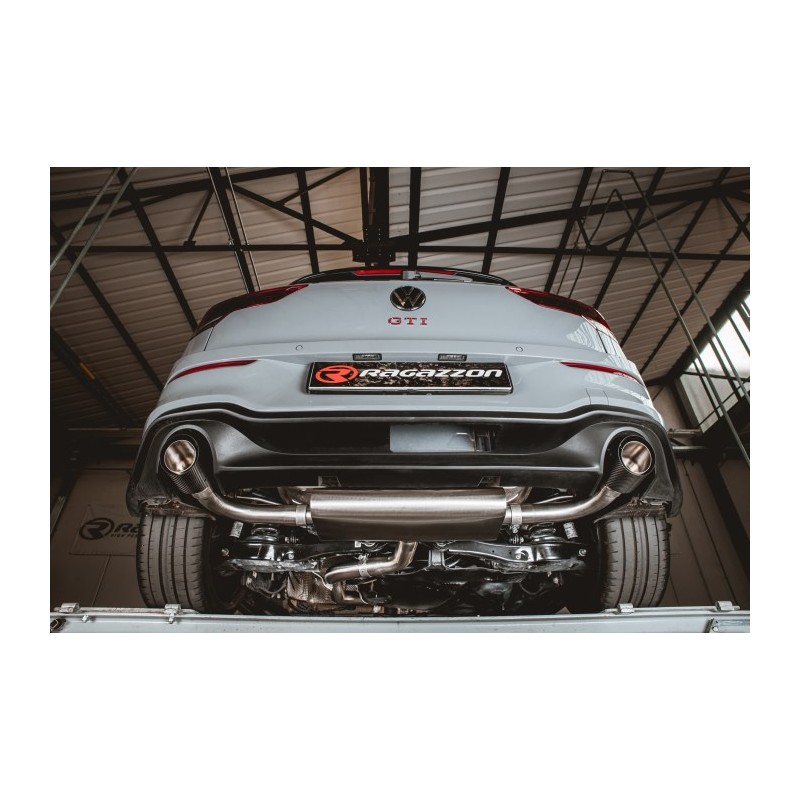 Silencieux arrière duplex en inox g/d avec sortie ronde Sport Line Black 102 mm  
 Ligne avec diamètre majoré 70 mm