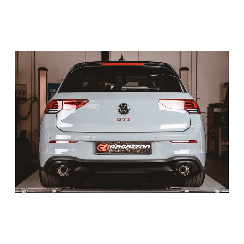 Silencieux arrière duplex en inox g/d avec sortie ronde Carbon Shot 100 mm 
 Ligne avec diamètre majoré 70 mm