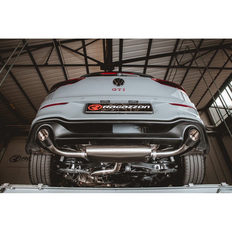 Silencieux intermédiaire en inox  
 Ligne avec diamètre majoré 76 mm