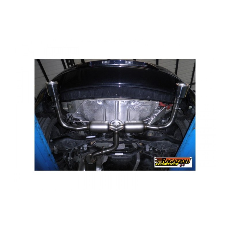 Silencieux arrière duplex en inox g/d avec sortie ronde Sport Line 102 mm - Modifier le pare-chocs d'origine ou utiliser jupe.