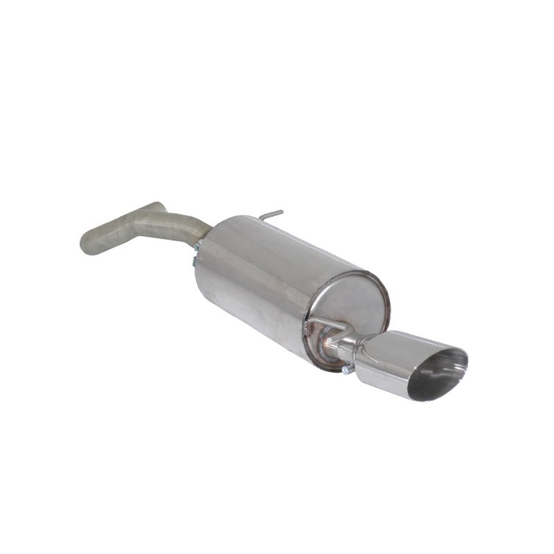 Silencieux arrière en inox avec 1 sortie ovale Sport Line 135 x 90 mm