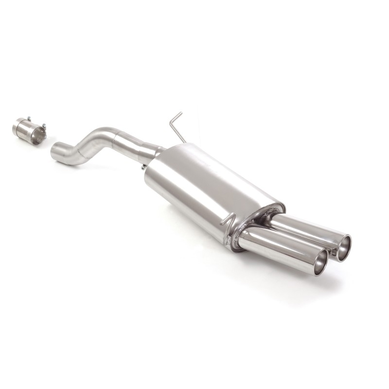 Silencieux arrière en inox avec 2 sorties rondes 80 mm décalées
 Ligne avec diamètre majoré 70 mm