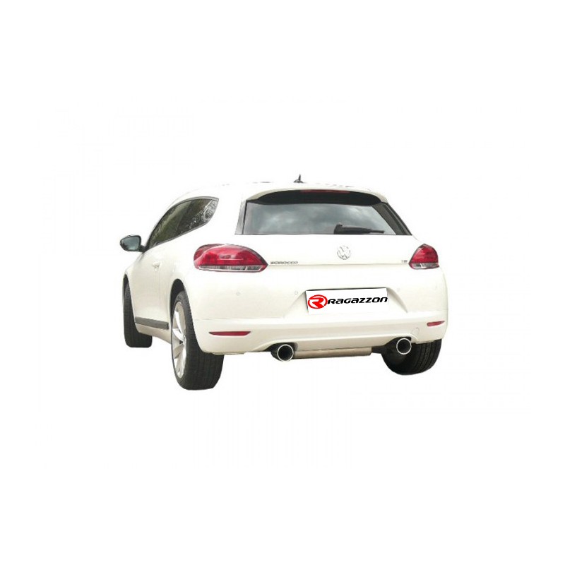 Silencieux arrière duplex en inox g/d avec 1 sortie ovale Sport Line 135x90 mm - Modifier le pare-chocs d'origine