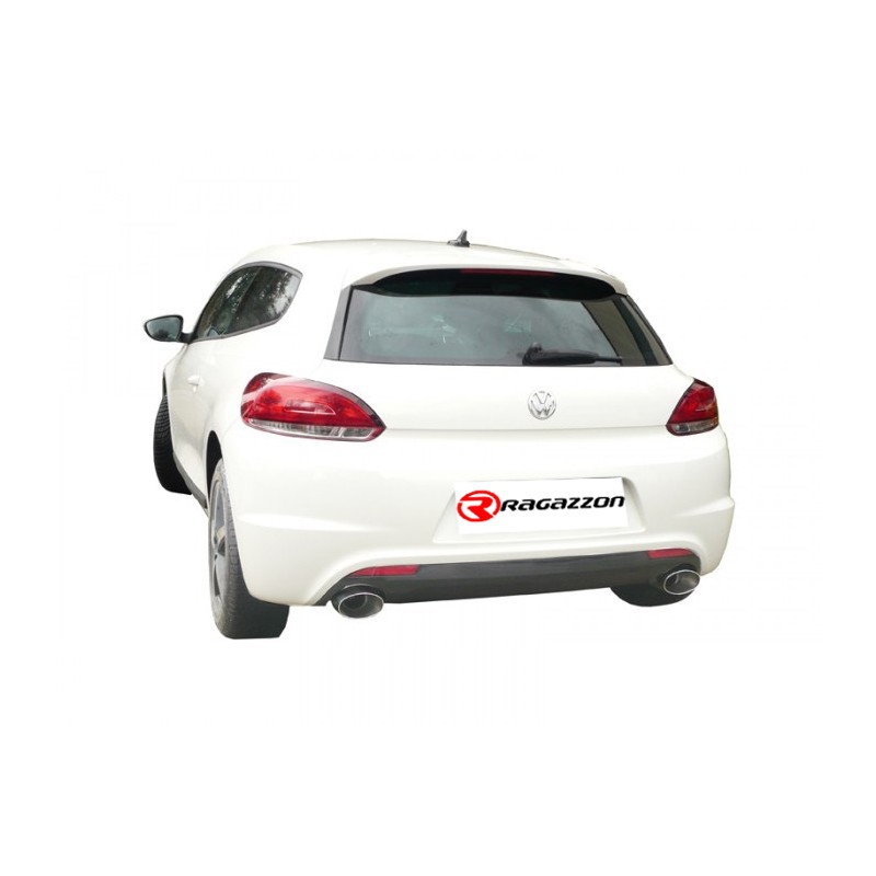 Silencieux arrière duplex en inox g/d avec 2 sorties rondes 80 mm décalées- Modifier le pare-chocs d'origine