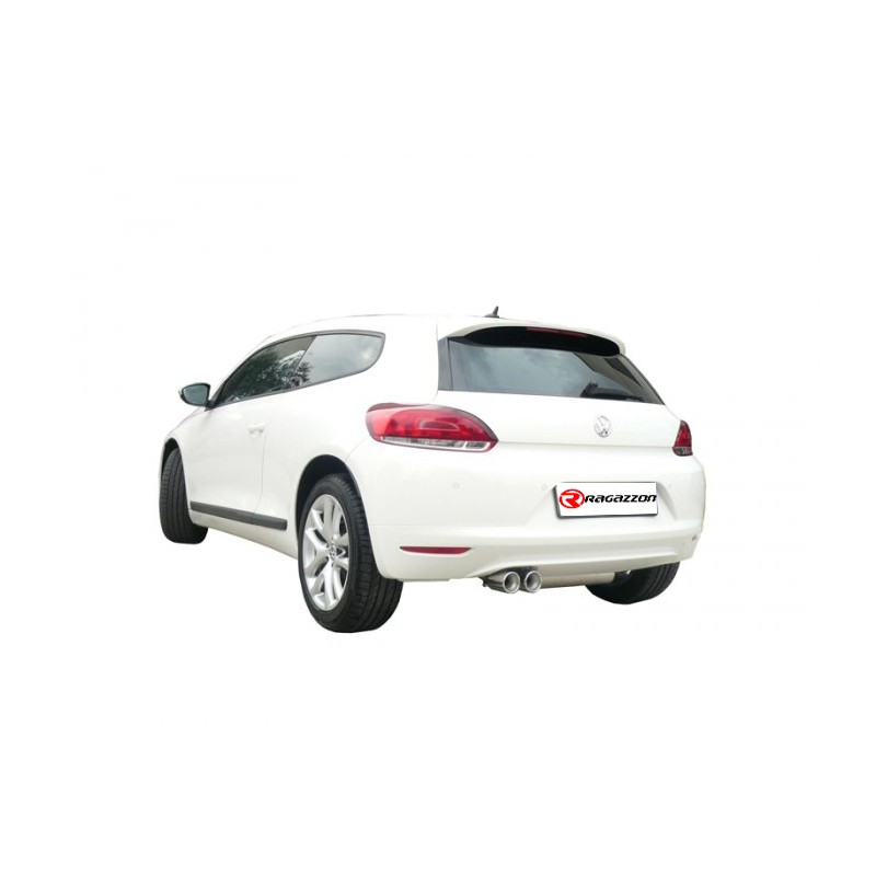 Silencieux arrière duplex en inox g/d avec 1 sortie ovale Sport Line 135x90 mm