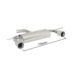 Silencieux arrière duplex en inox g/d avec 1 sortie ronde 102 mm - Modifier le pare-chocs d'origine