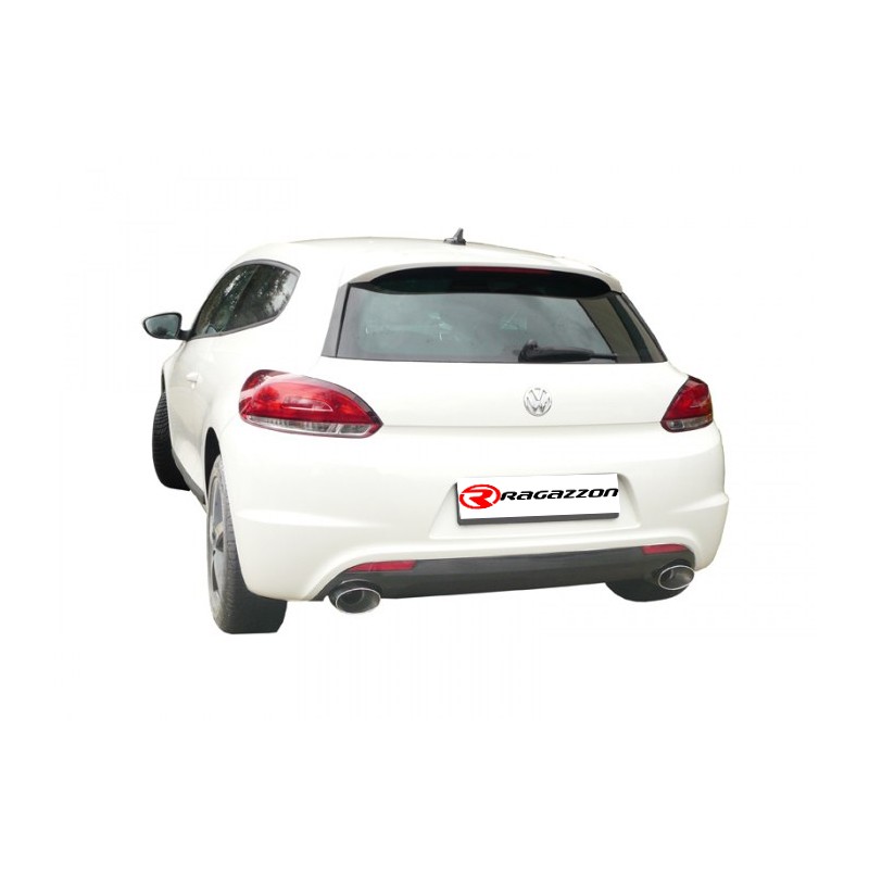 Silencieux arrière duplex en inox g/d avec 1 sortie ovale Sport Line 135x90 mm - Modifier le pare-chocs d'origine