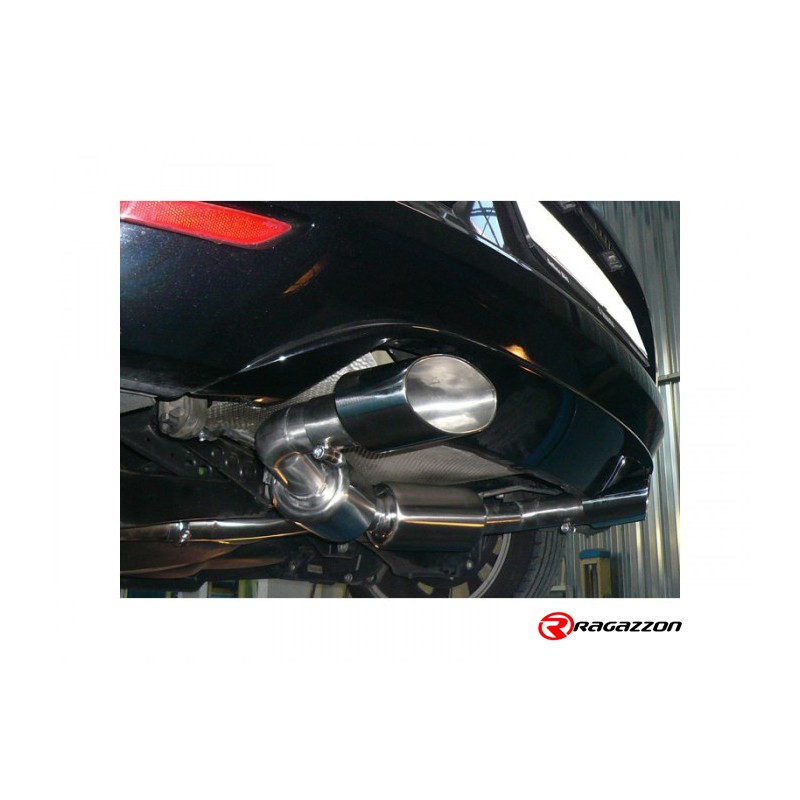 Silencieux arrière en inox avec 1 sortie ovale Sport Line 135x90 mm