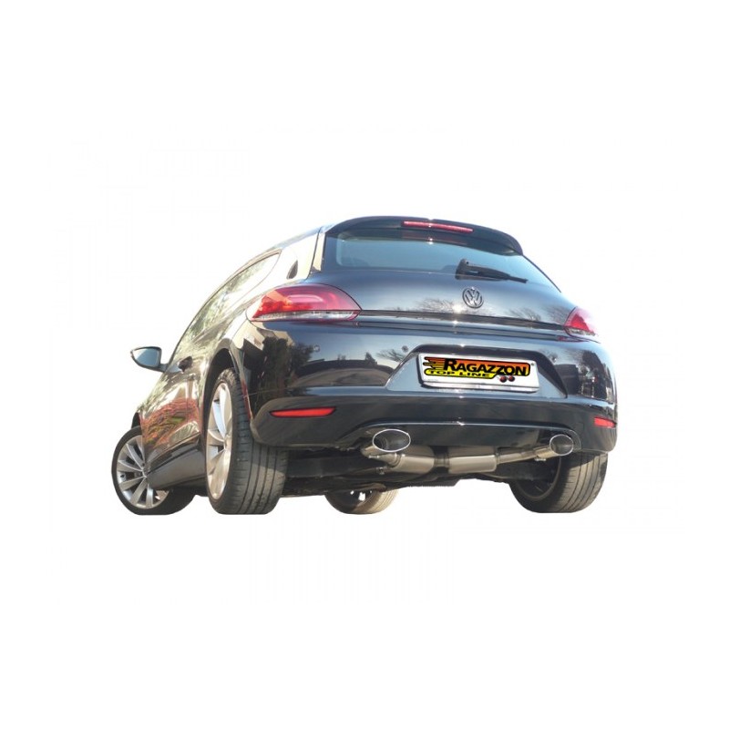 Tubes arrière group n en inox avec 2 sorties rondes 80 mm décalées