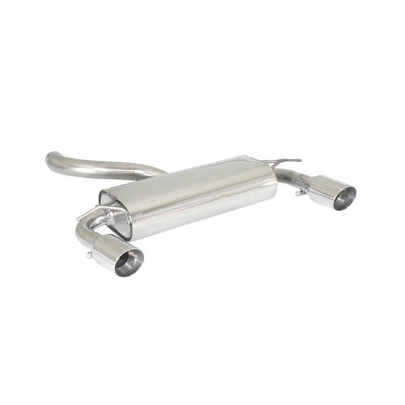 Silencieux arrière duplex en inox g/d avec 1 sortie ronde Sport Line 90 mm