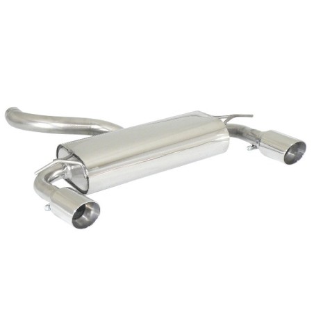 Silencieux arrière duplex en inox g/d avec 1 sortie ronde Sport Line 90 mm Silencieux arrière duplex en inox g/d avec 1 sortie ronde Sport Line 90 mm
