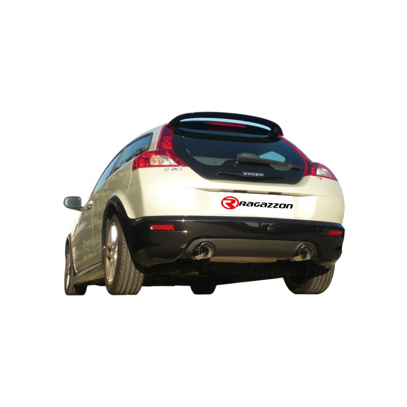 Silencieux arrière duplex en inox g/d avec 1 sortie ronde Sport Line 102 mm