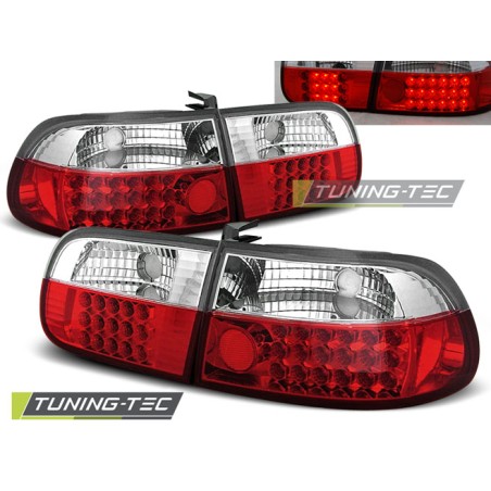 HONDA CIVIC 09.91-08.95 3D ROUGE BLANC LED HONDA CIVIC 09.91-08.95 3D ROUGE BLANC LED