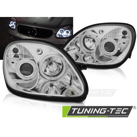 PHARES ANGEL EYES CHROME pour MERCEDES R170 SLK 04.96-04 PHARES ANGEL EYES CHROME pour MERCEDES R170 SLK 04.96-04