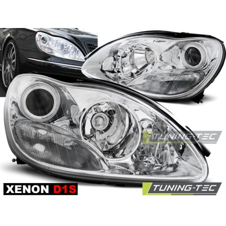 Phares Xénon Chrome pour MERCEDES W220 S-KLASA 09.98-02